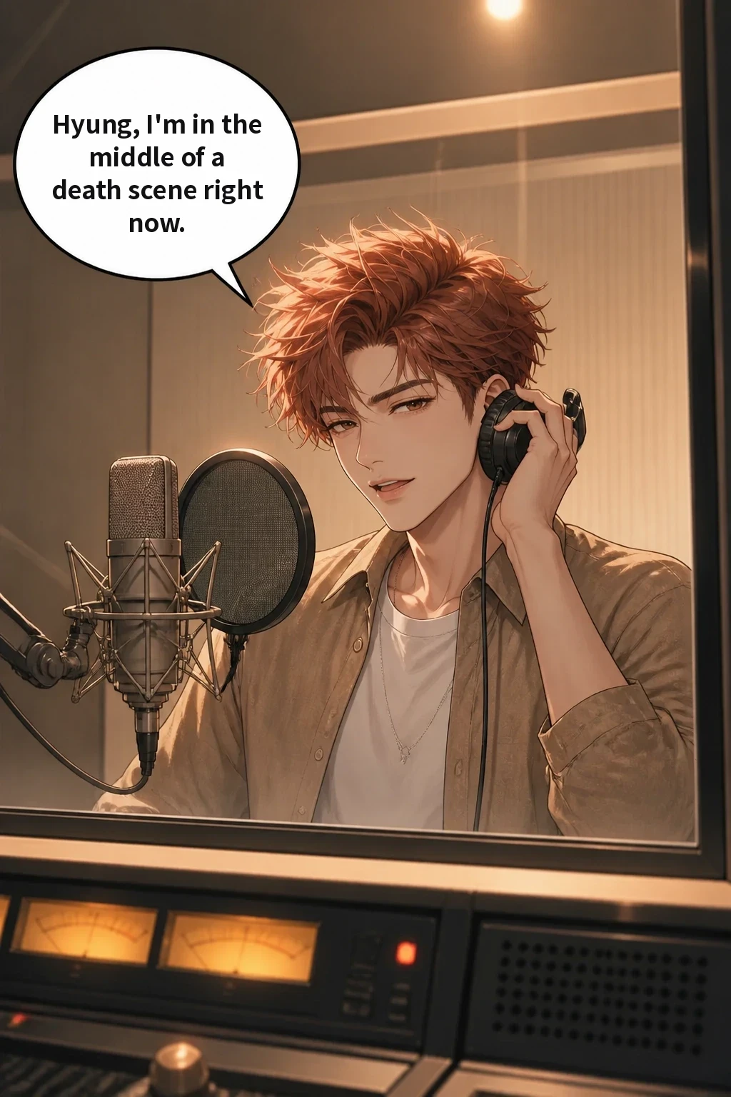 Hyung, I'm in the middle of a death scene right now.