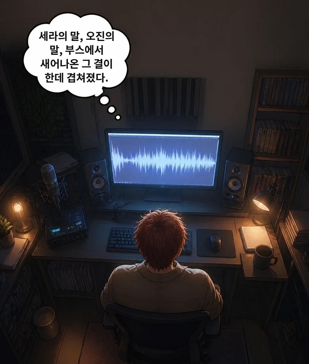 세라의 말, 오진의 말, 부스에서 새어나온 그 결이 한데 겹쳐졌다.