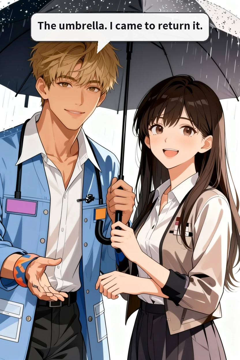 The umbrella. I came to return it.