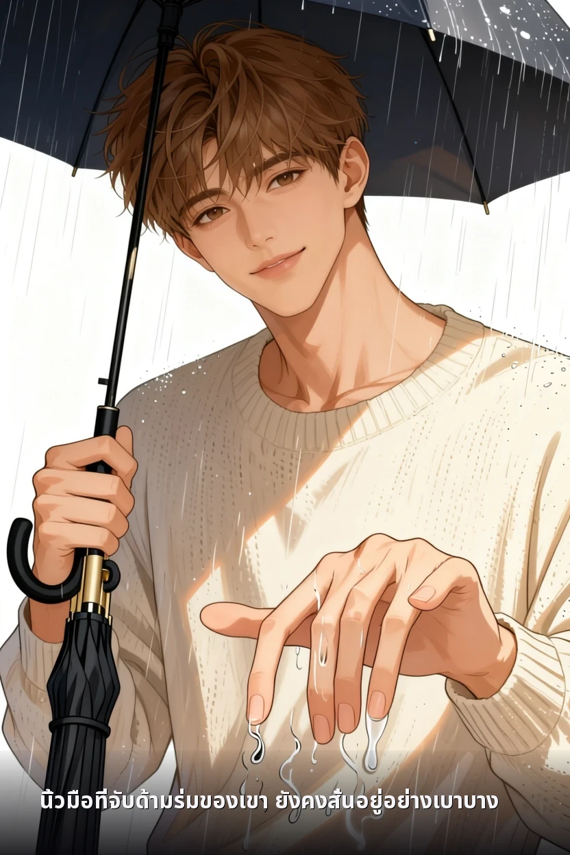 นิ้วมือที่จับด้ามร่มของเขา ยังคงสั่นอยู่อย่างเบาบาง
