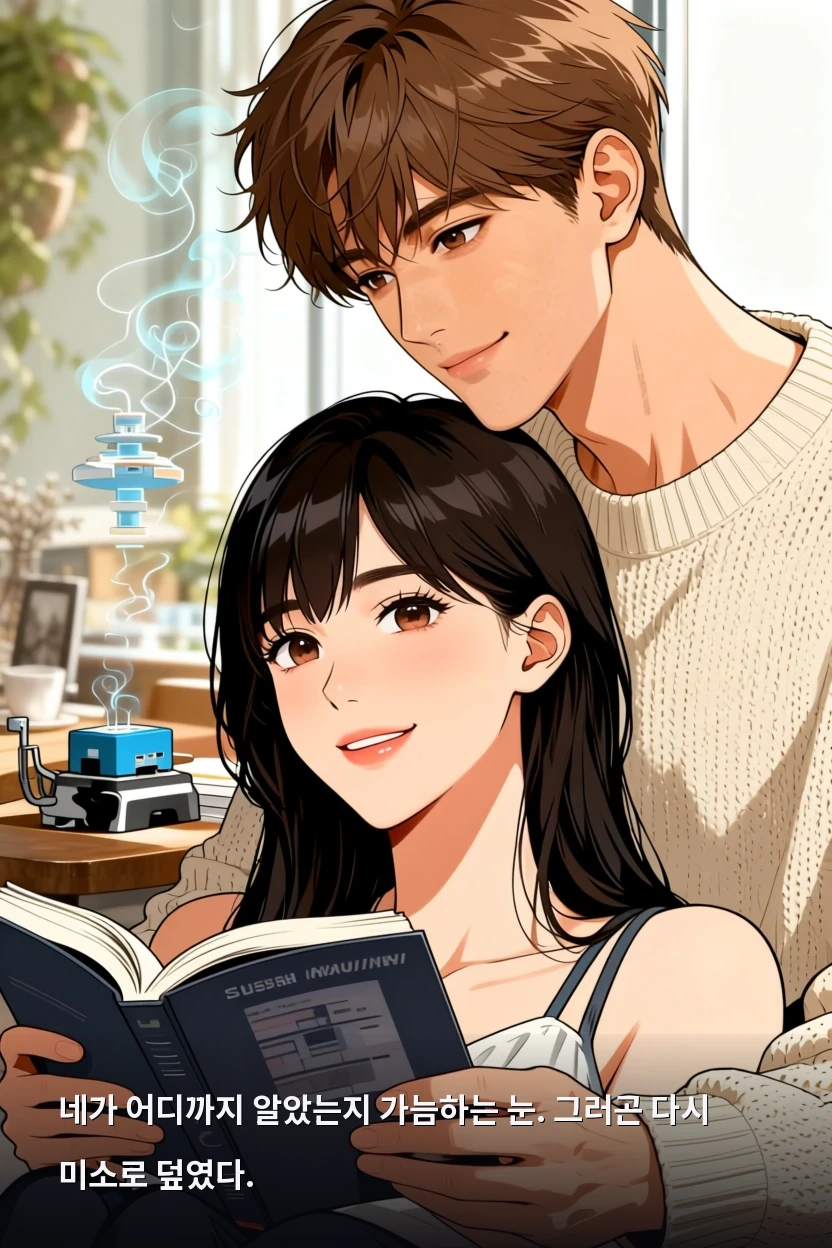 네가 어디까지 알았는지 가늠하는 눈. 그러곤 다시 미소로 덮였다.