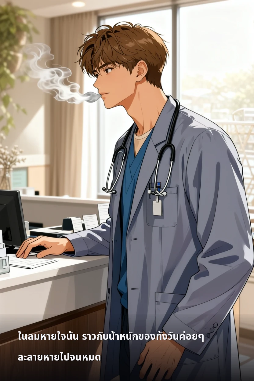 ในลมหายใจนั้น ราวกับน้ำหนักของทั้งวันค่อยๆ ละลายหายไปจนหมด