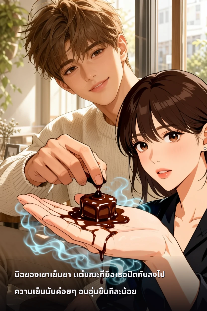 มือของเขาเย็นชา แต่ขณะที่มือเธอปิดทับลงไป ความเย็นนั้นค่อยๆ อบอุ่นขึ้นทีละน้อย