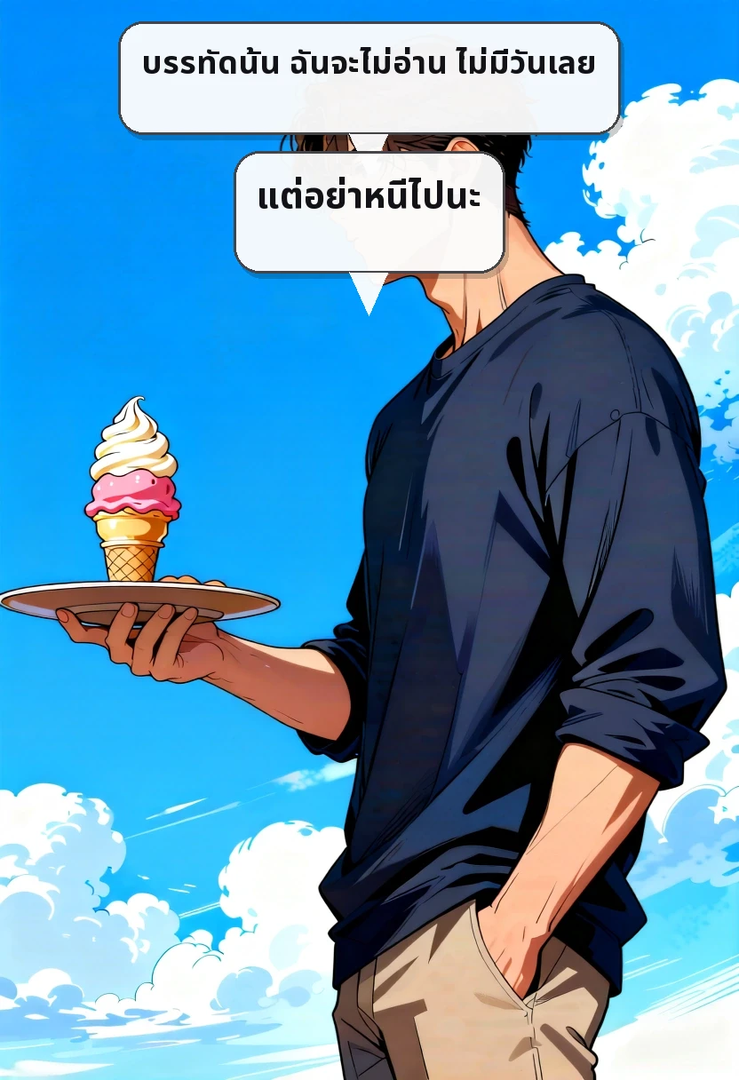 บรรทัดนั้น ฉันจะไม่อ่าน ไม่มีวันเลย แต่อย่าหนีไปนะ