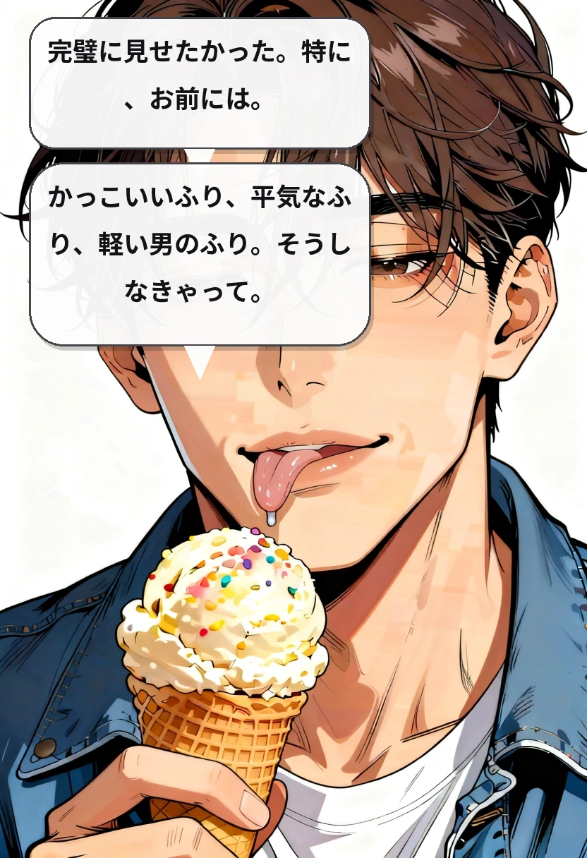 完璧に見せたかった。特に、お前には。 かっこいいふり、平気なふり、軽い男のふり。そうしなきゃって。