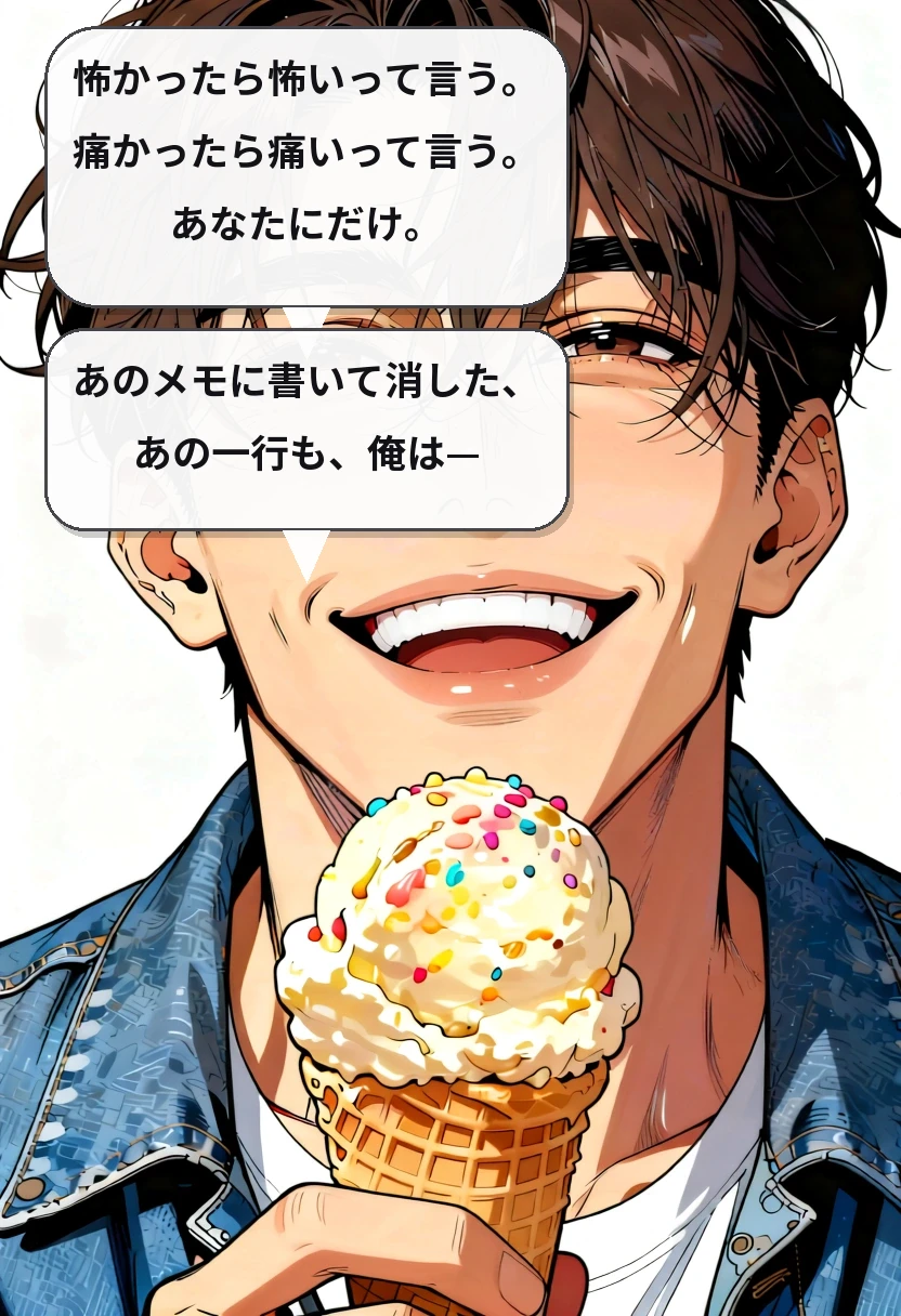 怖かったら怖いって言う。痛かったら痛いって言う。あなたにだけ。 あのメモに書いて消した、あの一行も、俺は—