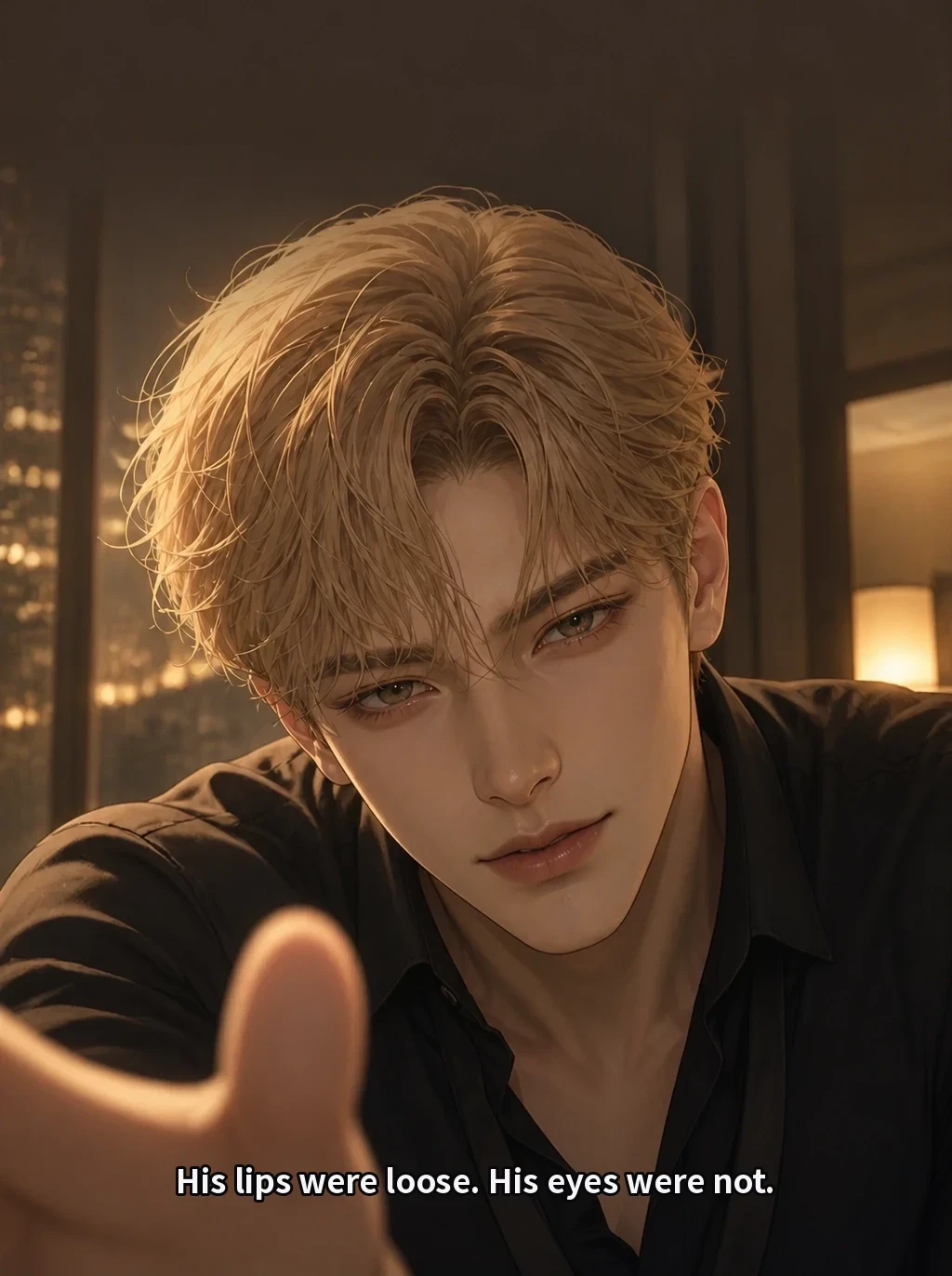 His lips were loose. His eyes were not.
