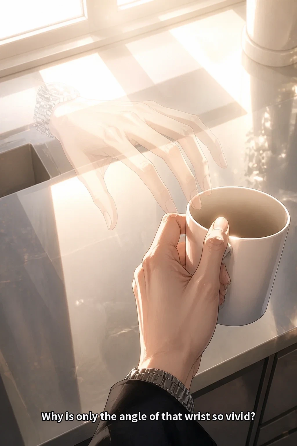 Why is only the angle of that wrist so vivid?