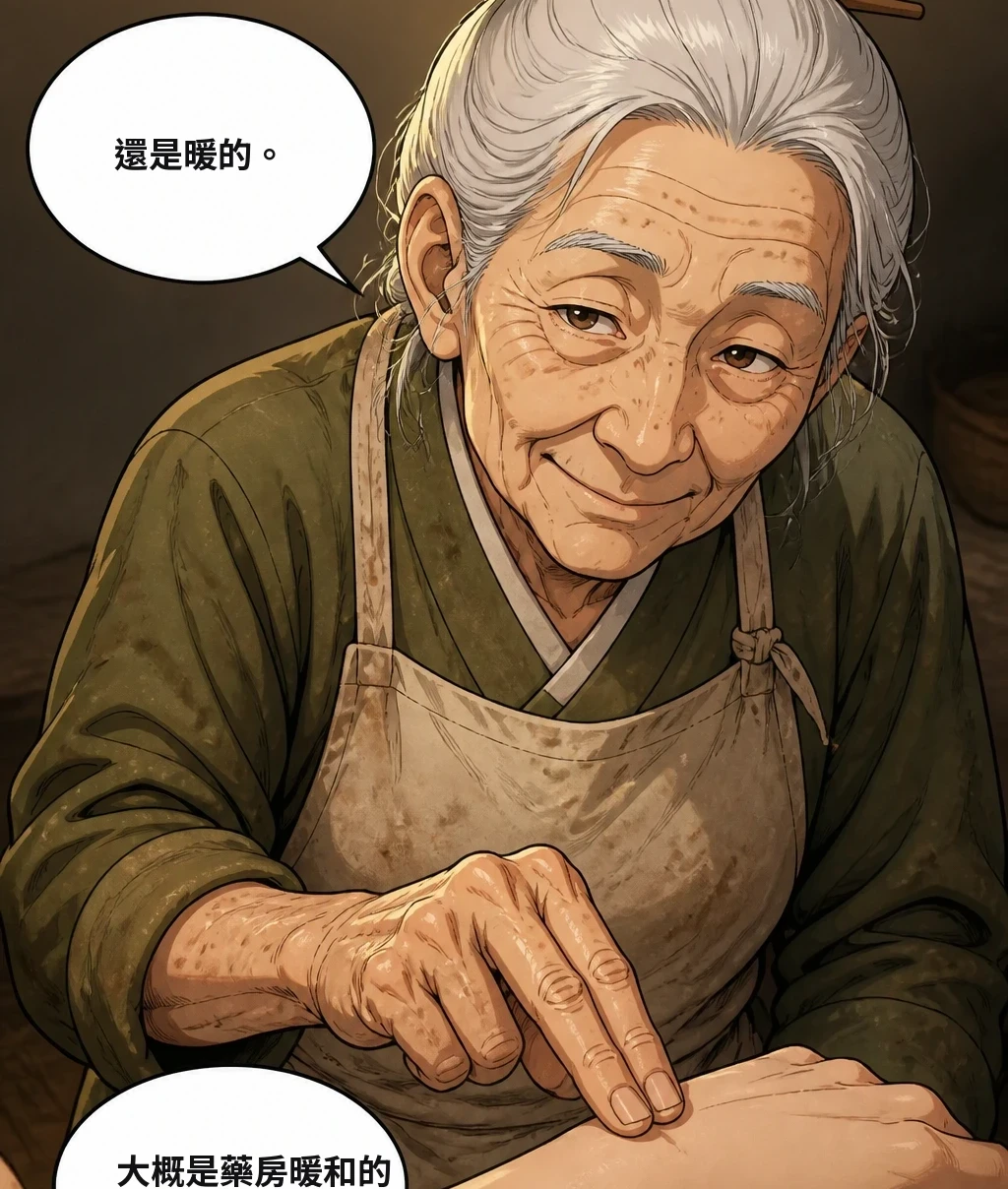 還是暖的。 大概是藥房暖和的緣故吧。