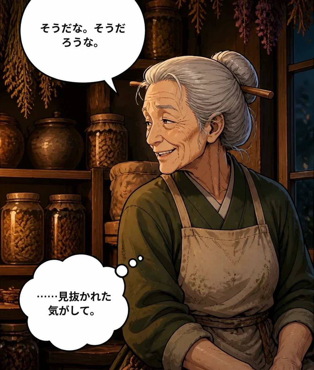 そうだな。そうだろうな。 ……見抜かれた気がして。