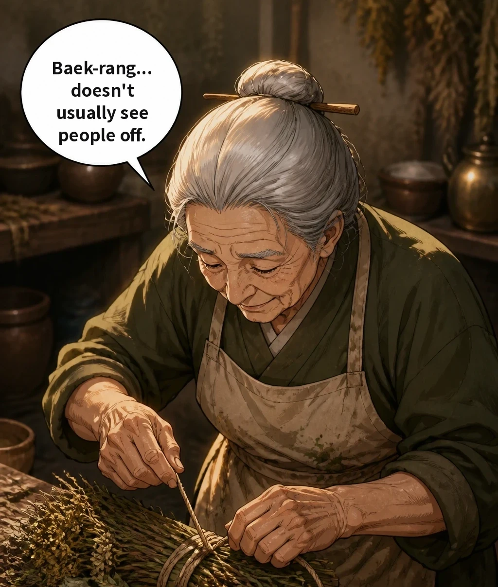 Baek-rang... doesn't usually see people off.