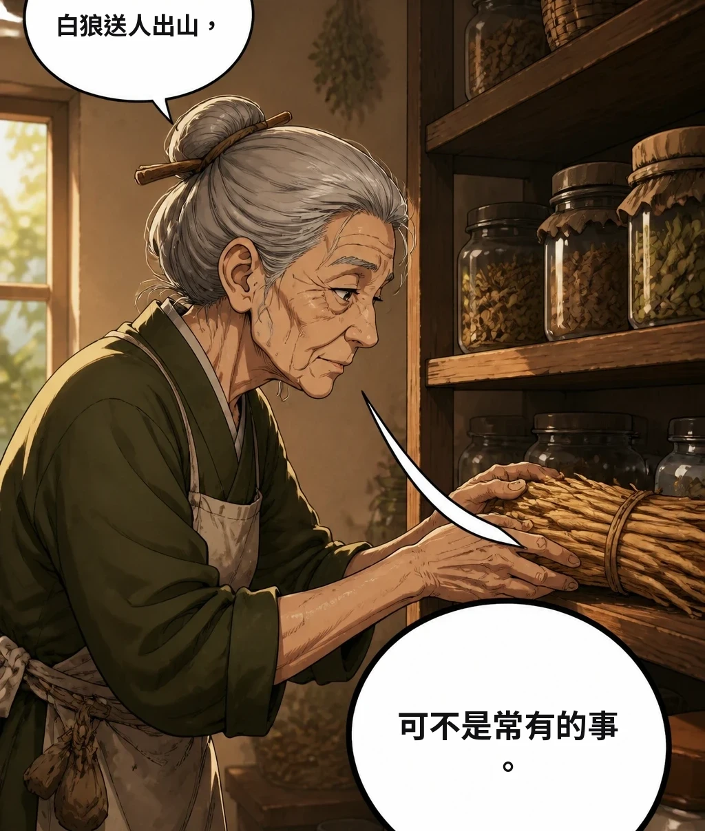 白狼送人出山， 可不是常有的事。
