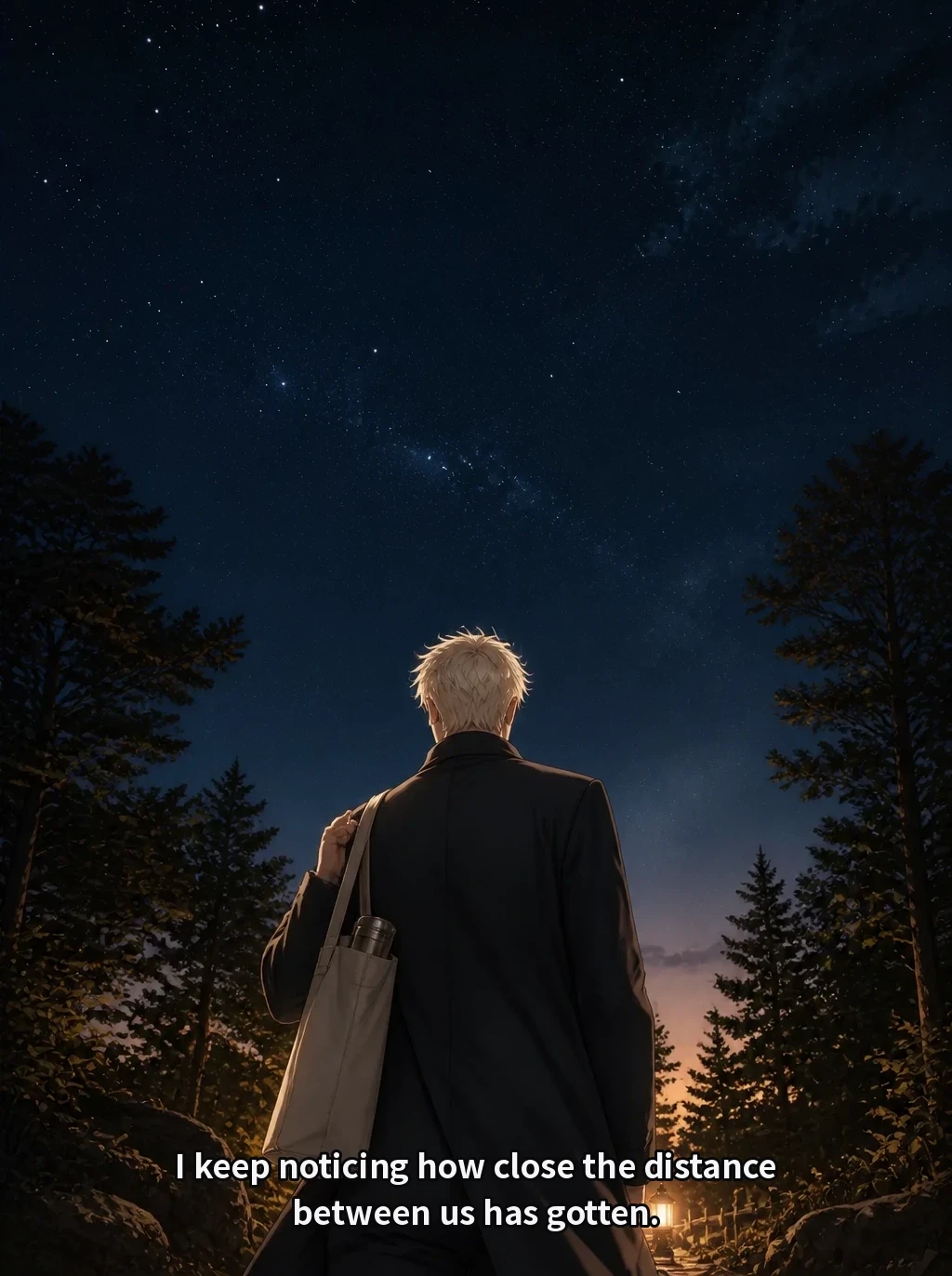I keep noticing how close the distance between us has gotten.