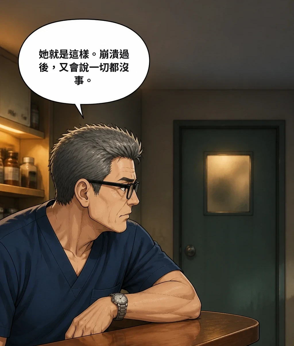 她就是這樣。崩潰過後，又會說一切都沒事。