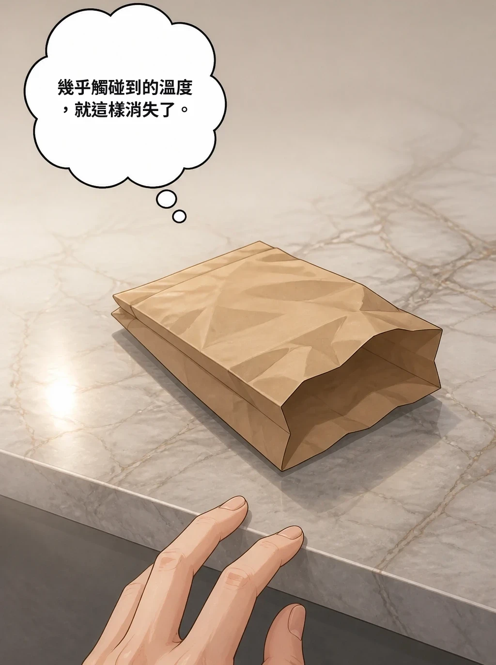幾乎觸碰到的溫度，就這樣消失了。