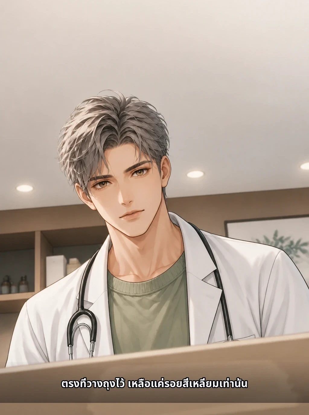 ตรงที่วางถุงไว้ เหลือแค่รอยสี่เหลี่ยมเท่านั้น