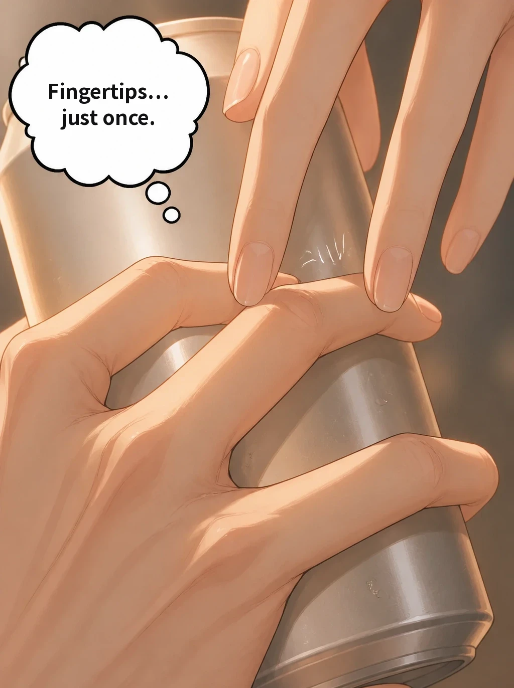 Fingertips… just once.