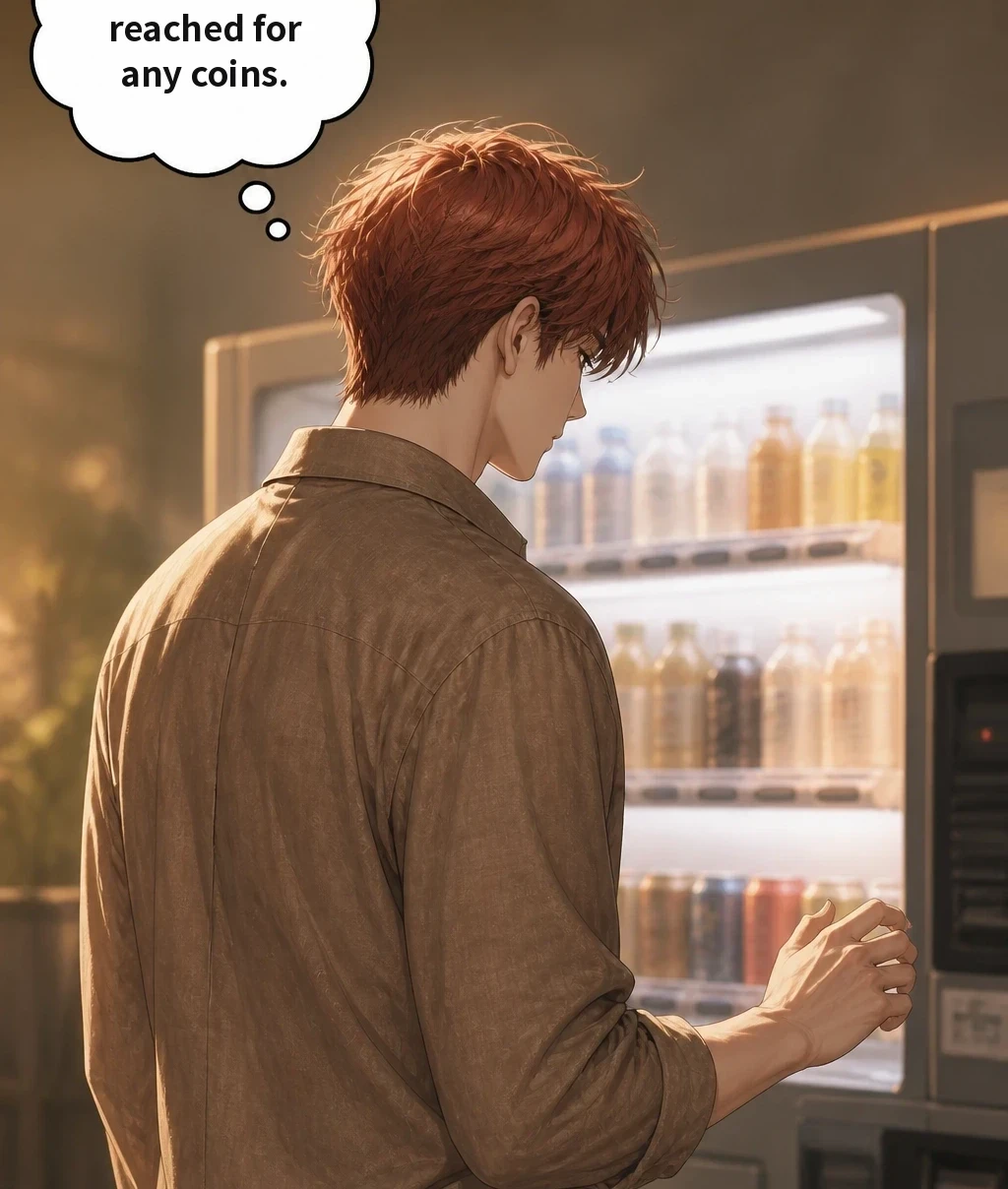 He hadn't reached for any coins.