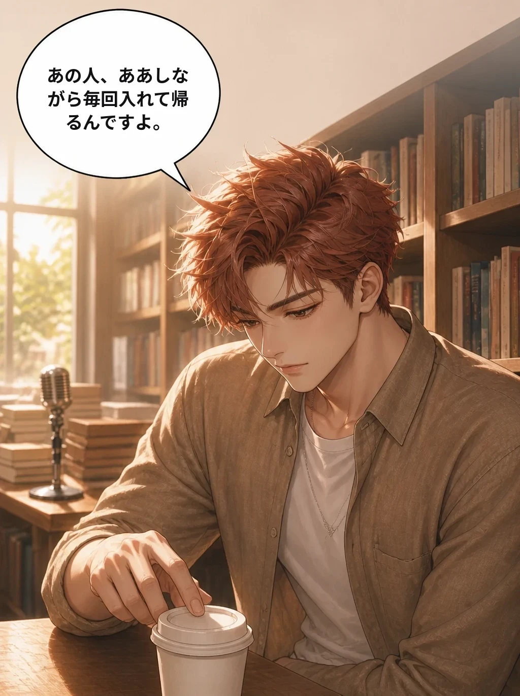 あの人、ああしながら毎回入れて帰るんですよ。