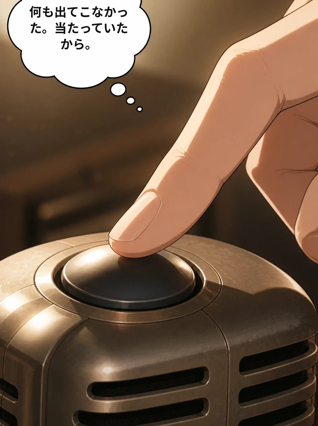 何も出てこなかった。当たっていたから。