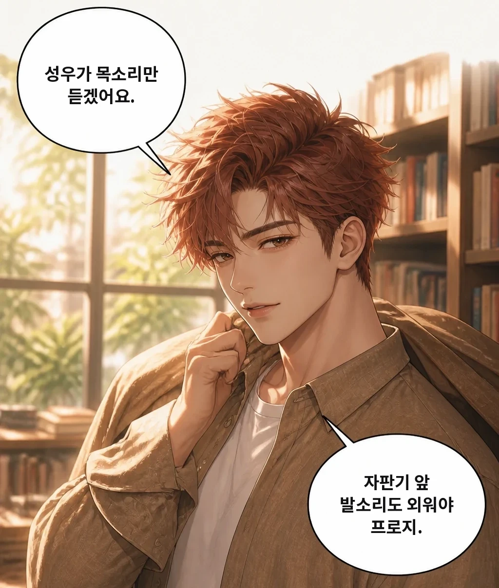 성우가 목소리만 듣겠어요. 자판기 앞 발소리도 외워야 프로지.