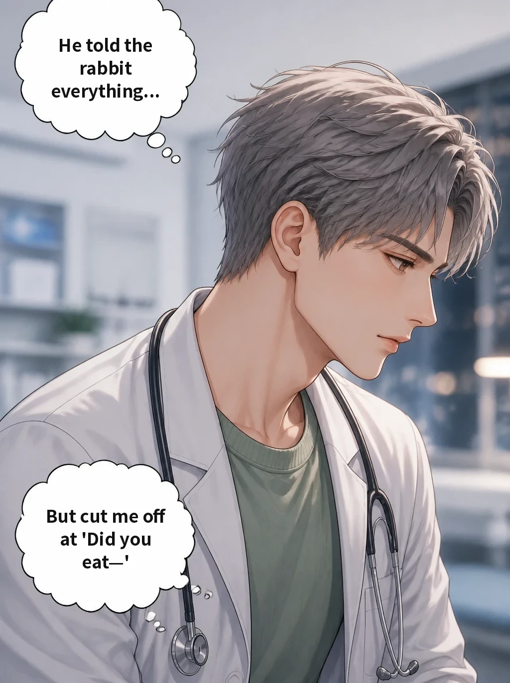 He told the rabbit everything... But cut me off at 'Did you eat—'