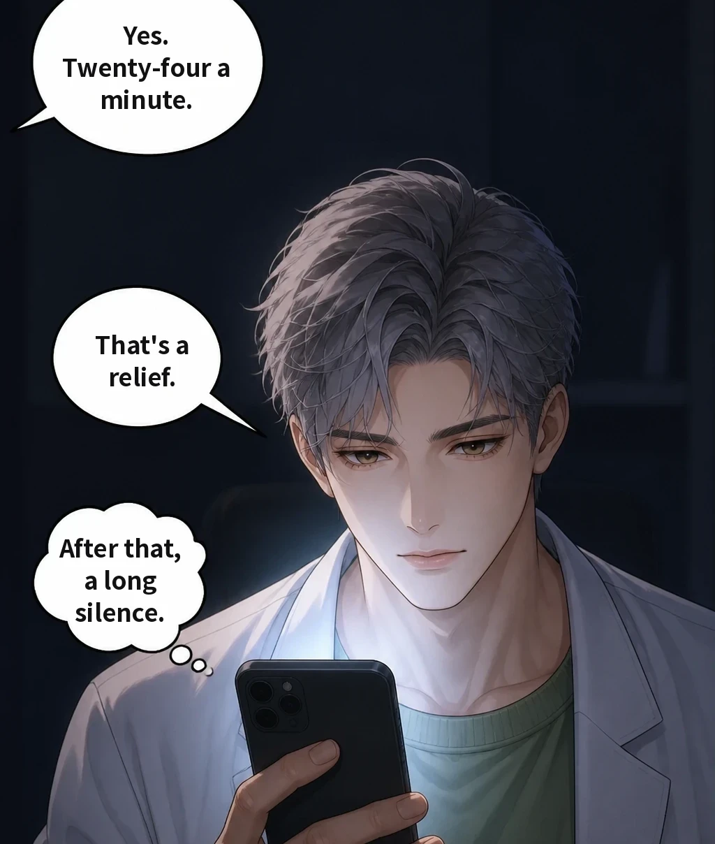 Yes. Twenty-four a minute. That's a relief. After that, a long silence.