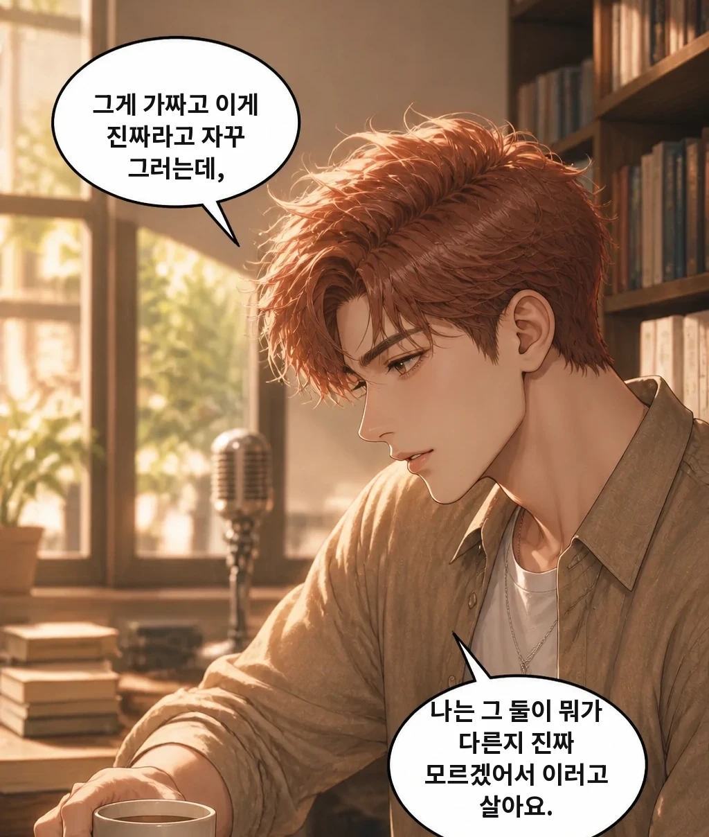 그게 가짜고 이게 진짜라고 자꾸 그러는데, 나는 그 둘이 뭐가 다른지 진짜 모르겠어서 이러고 살아요.
