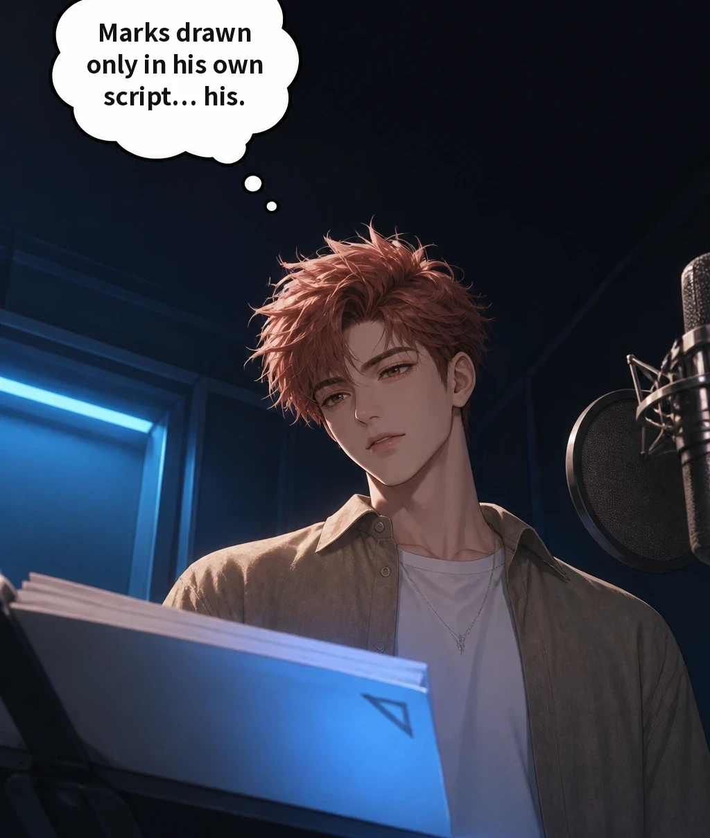 Marks drawn only in his own script… his.