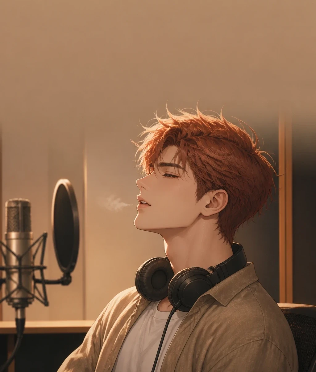 ประโยคที่พูดออกมาจนจบ ค่อยๆ ซึมลงในแผ่นซับเสียง