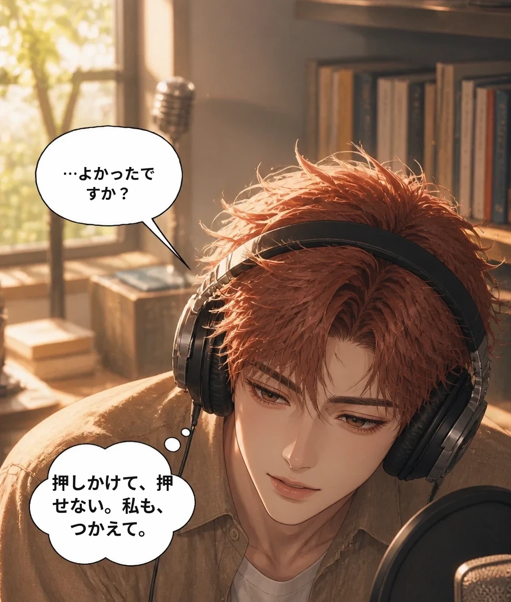 …よかったですか？ 押しかけて、押せない。私も、つかえて。