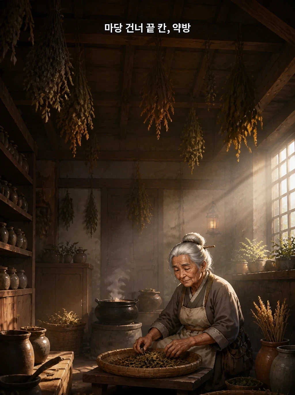 마당 건너 끝 칸, 약방
