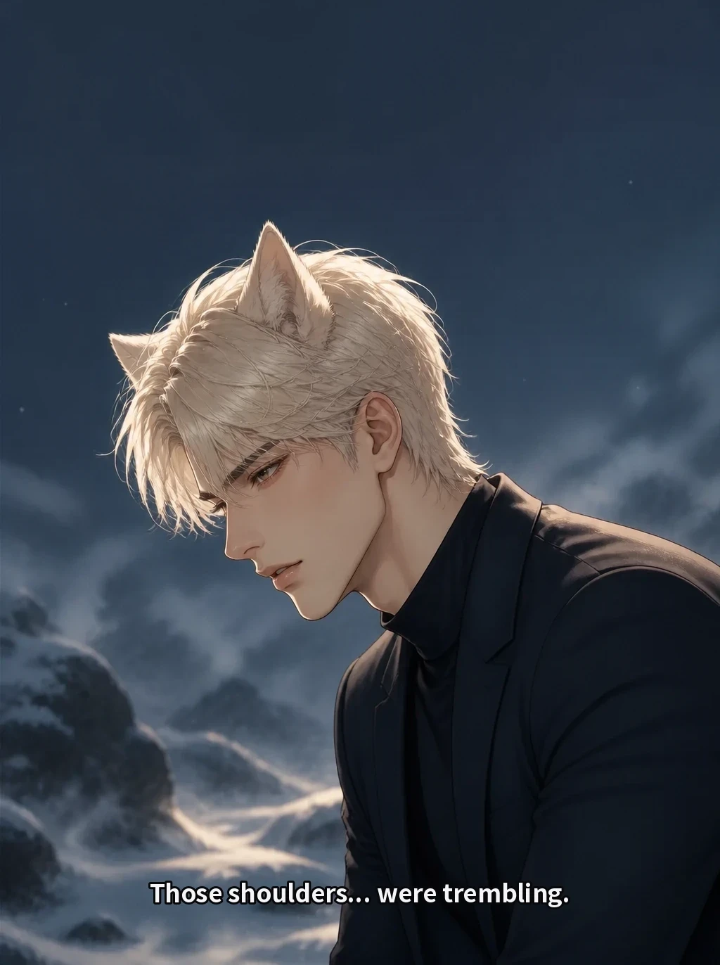Those shoulders... were trembling.