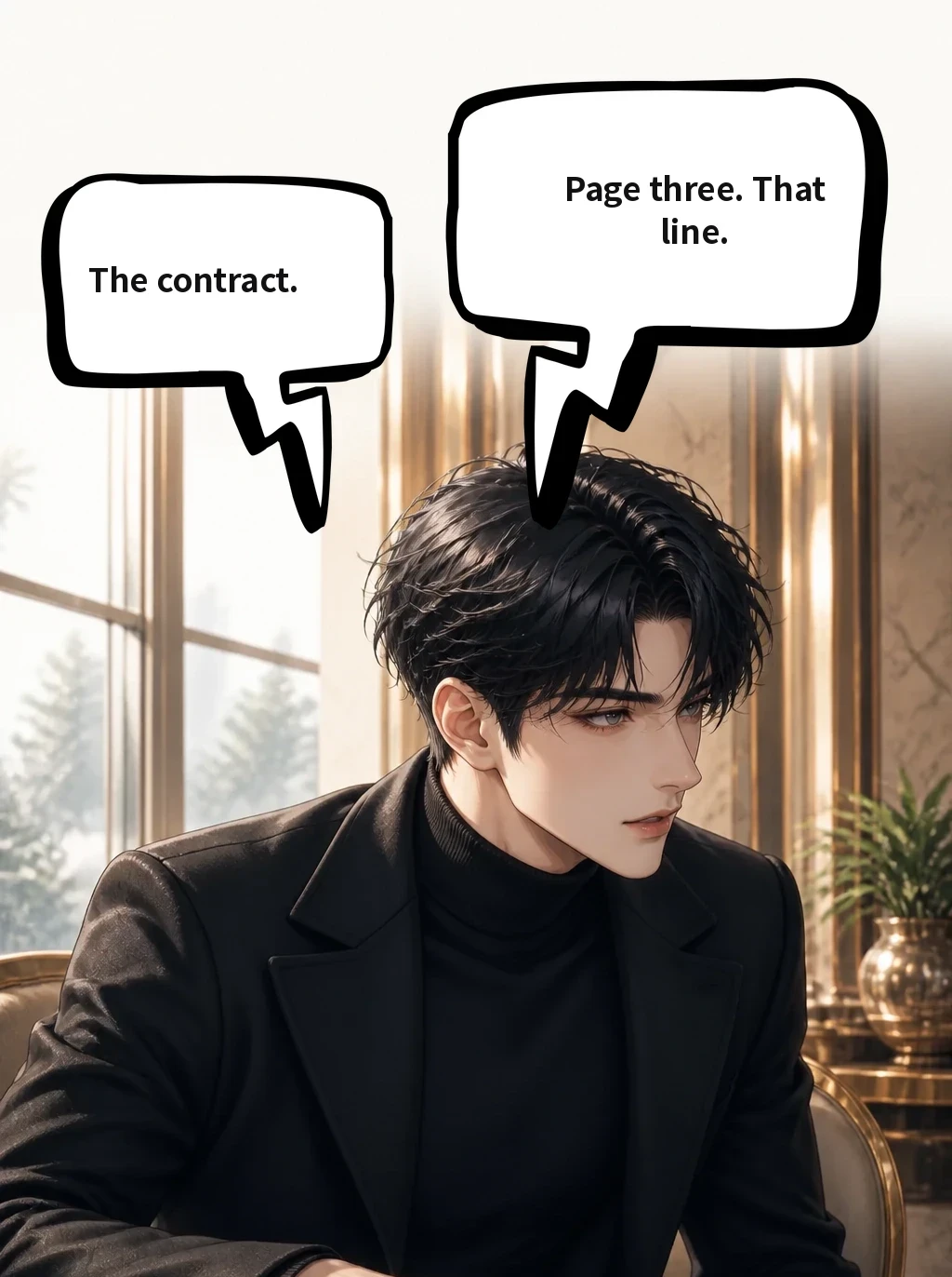 The contract. Page three. That line.