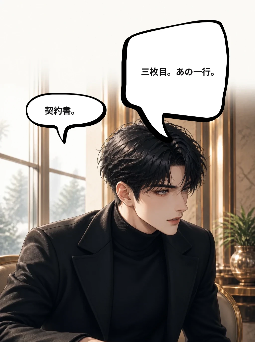 契約書。 三枚目。あの一行。