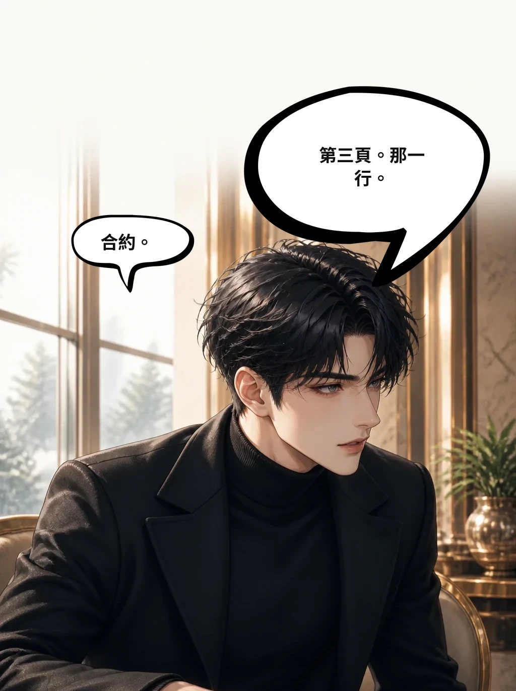 合約。 第三頁。那一行。