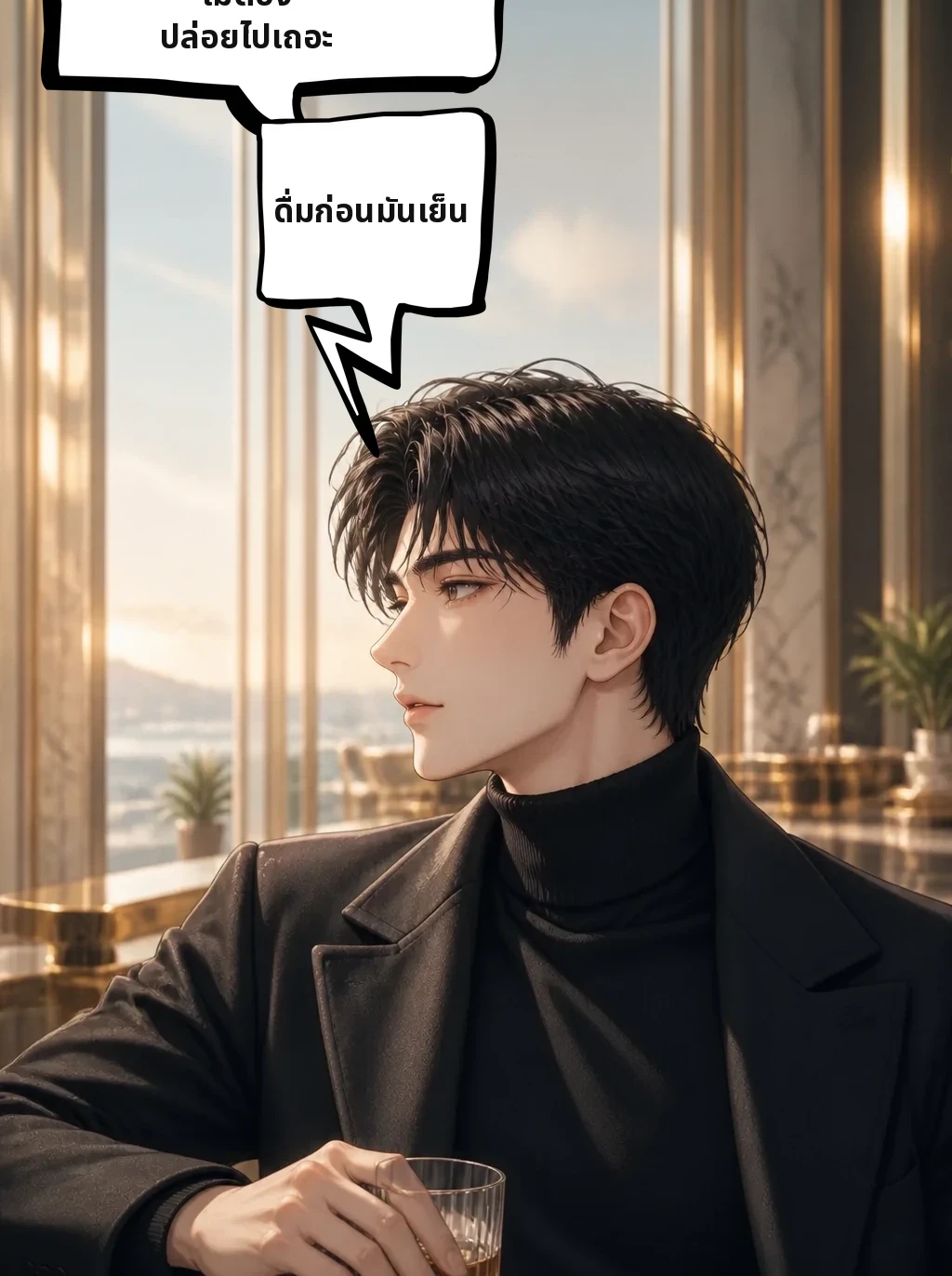ไม่ต้อง ปล่อยไปเถอะ ดื่มก่อนมันเย็น