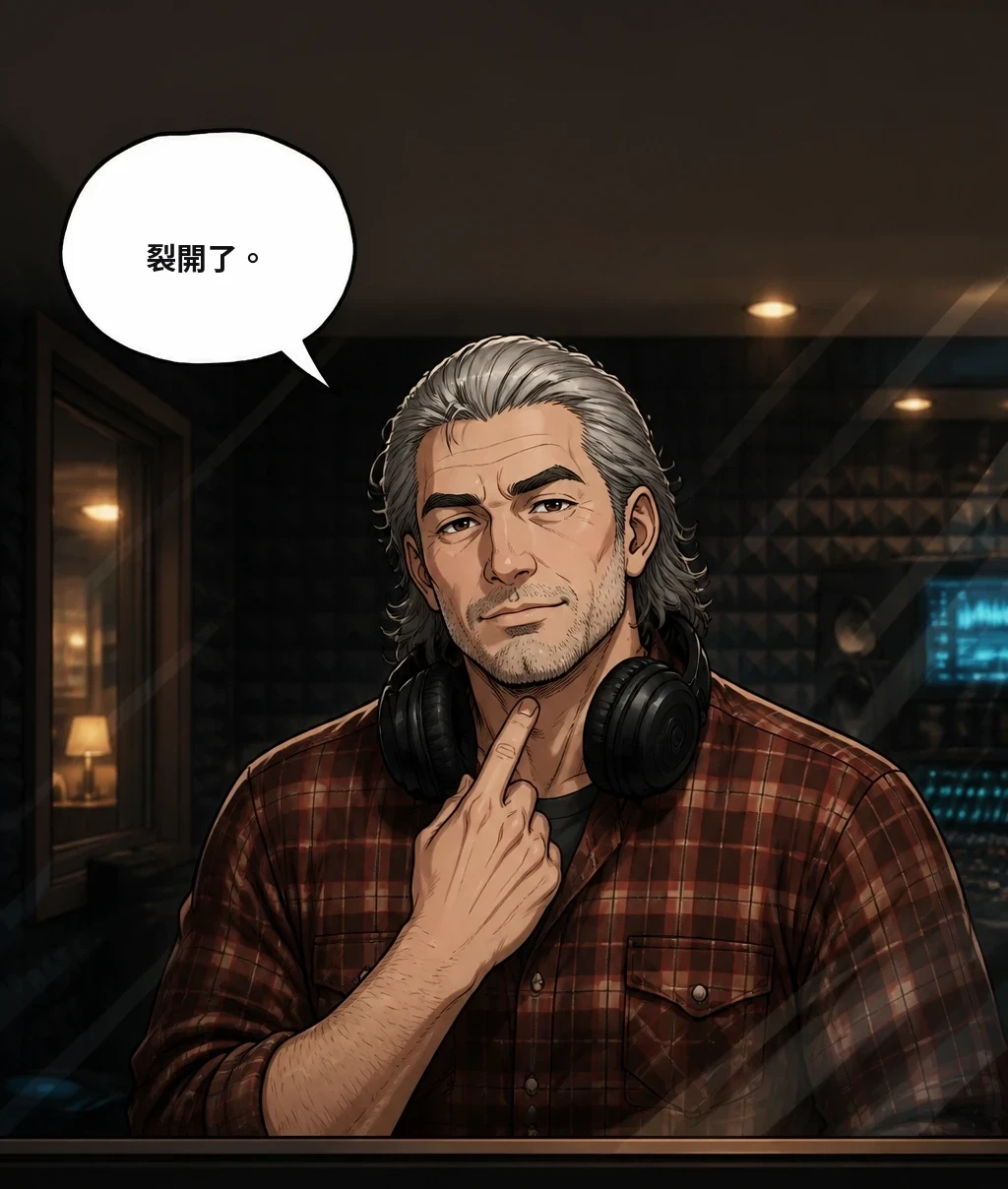 裂開了。