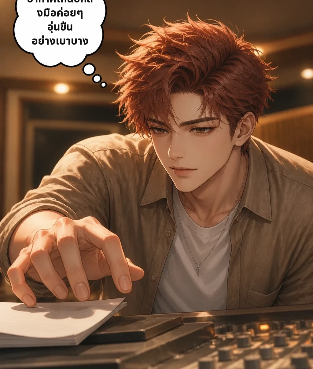 อากาศเหนือหลังมือค่อยๆ อุ่นขึ้น อย่างเบาบาง