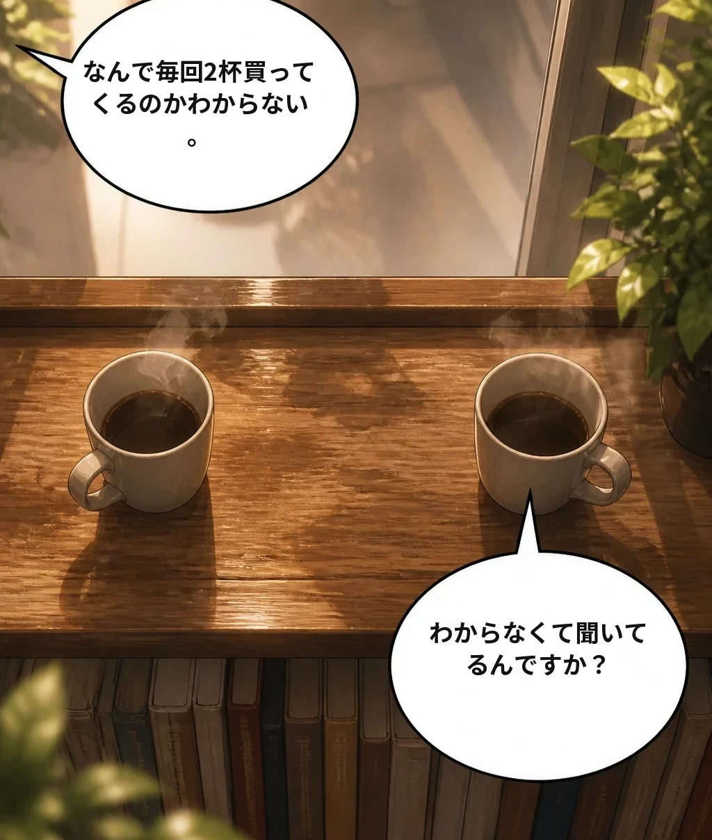 なんで毎回2杯買ってくるのかわからない。 わからなくて聞いてるんですか？