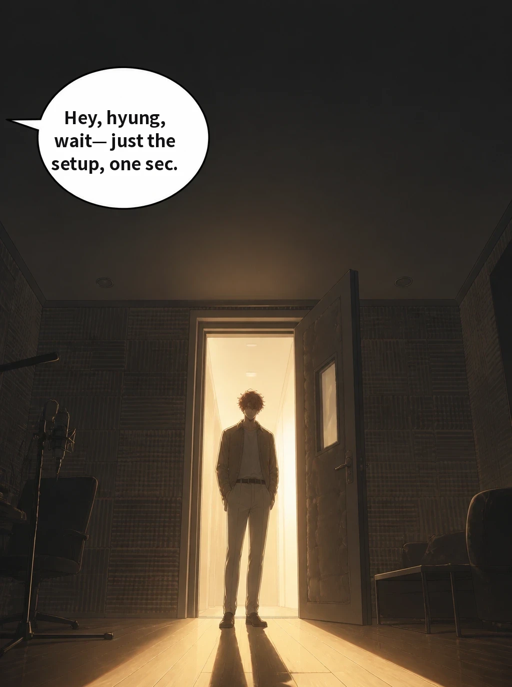 Hey, hyung, wait— just the setup, one sec.