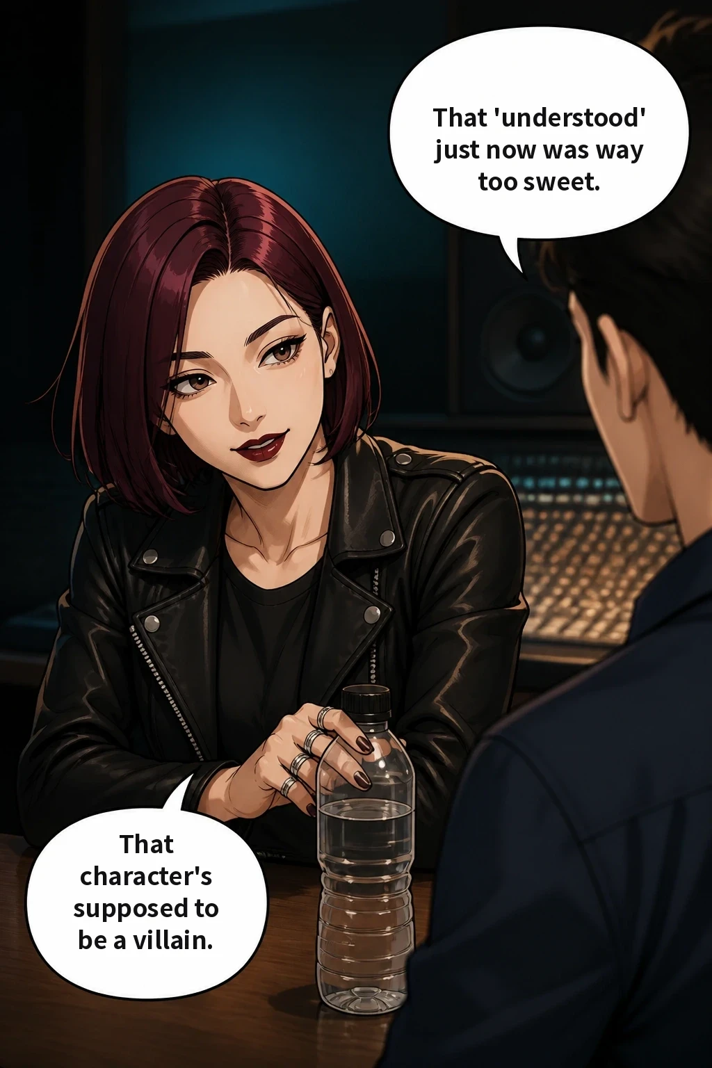 That 'understood' just now was way too sweet. That character's supposed to be a villain.