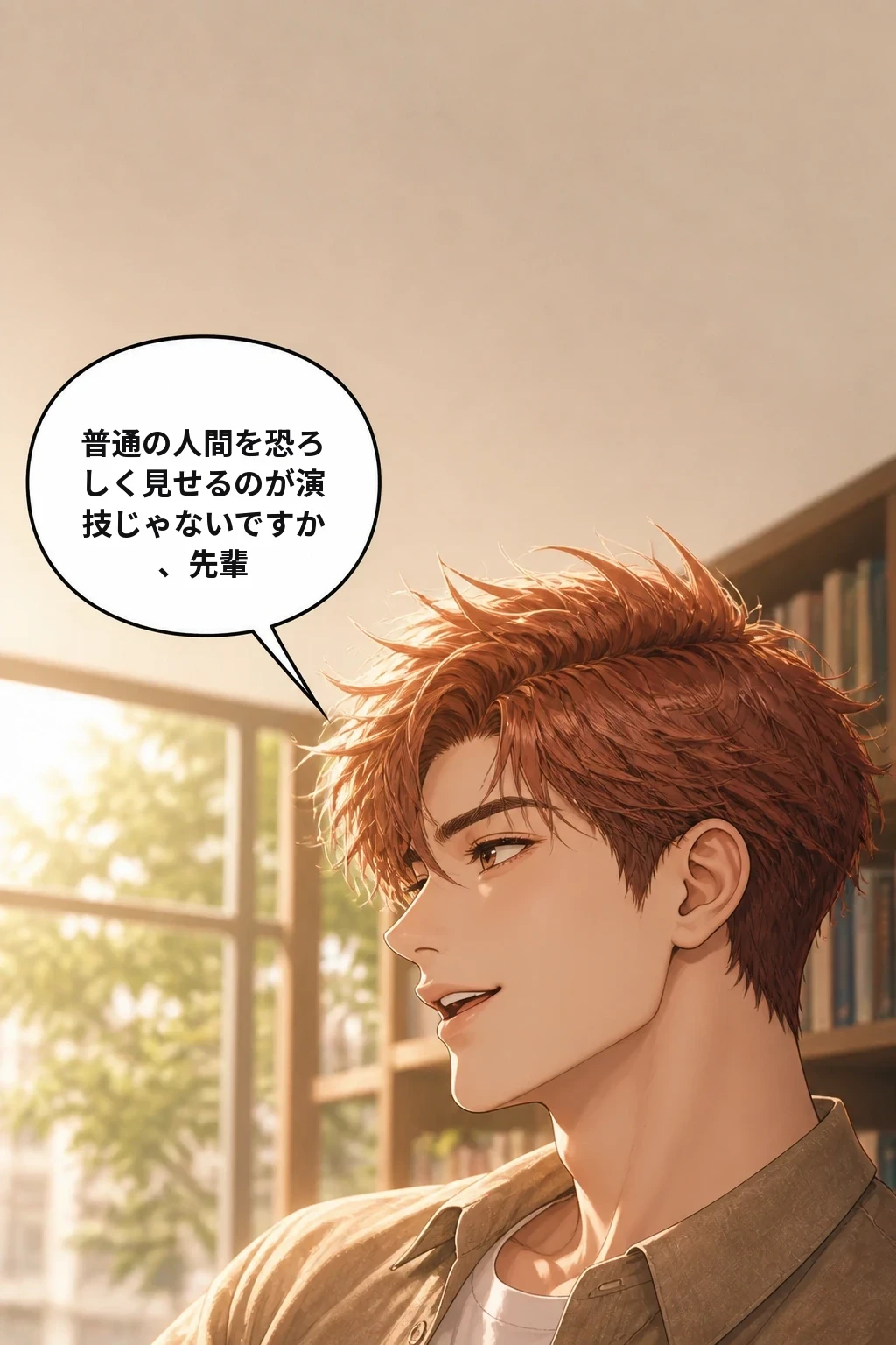 普通の人間を恐ろしく見せるのが演技じゃないですか、先輩
