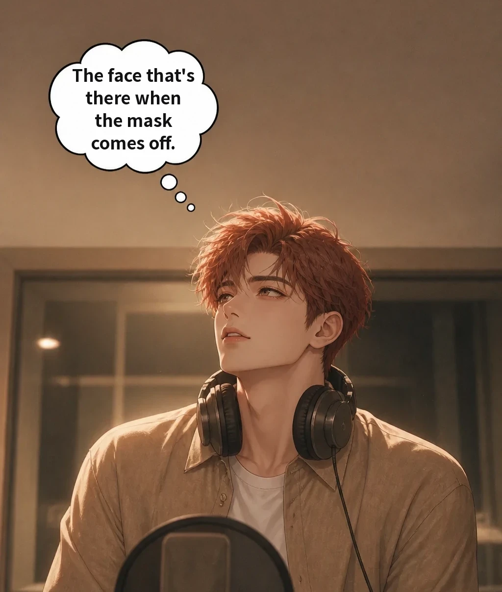 The face that's there when the mask comes off.