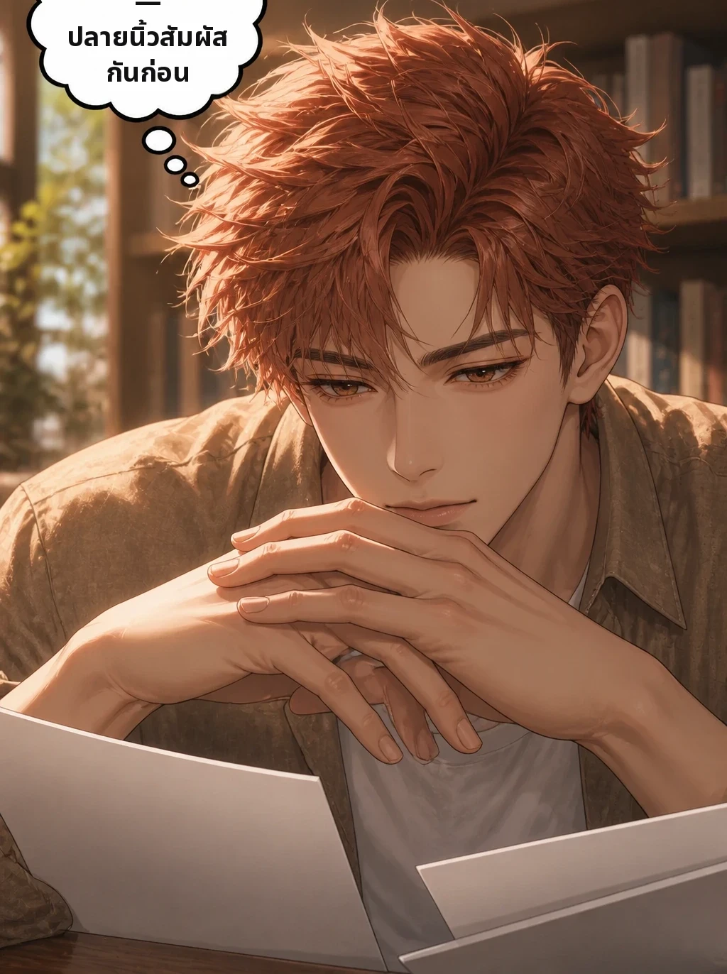ไม่ใช่กระดาษ — ปลายนิ้วสัมผัสกันก่อน