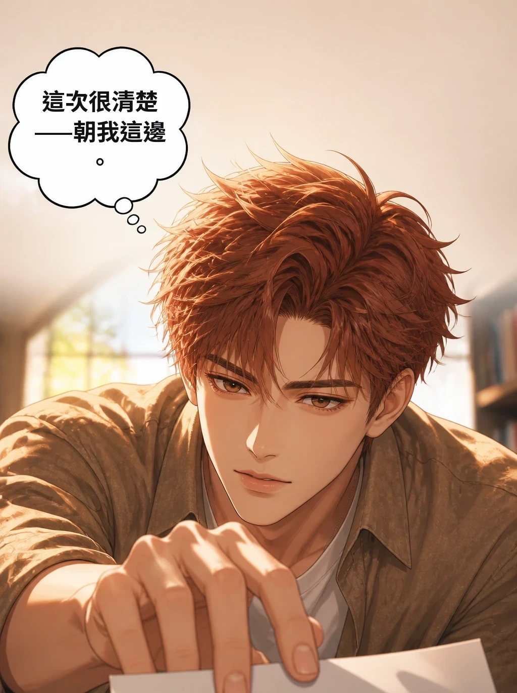 這次很清楚——朝我這邊。