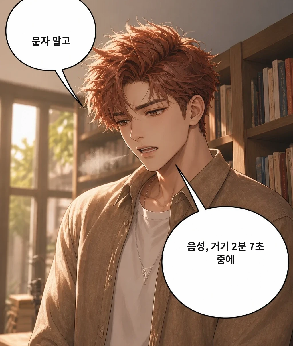 문자 말고 음성, 거기 2분 7초 중에