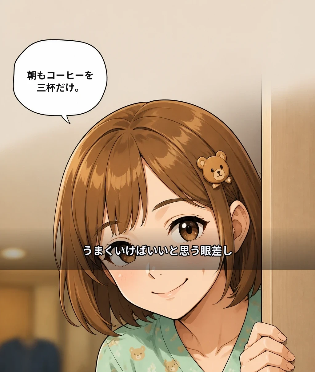 朝もコーヒーを三杯だけ。 うまくいけばいいと思う眼差し