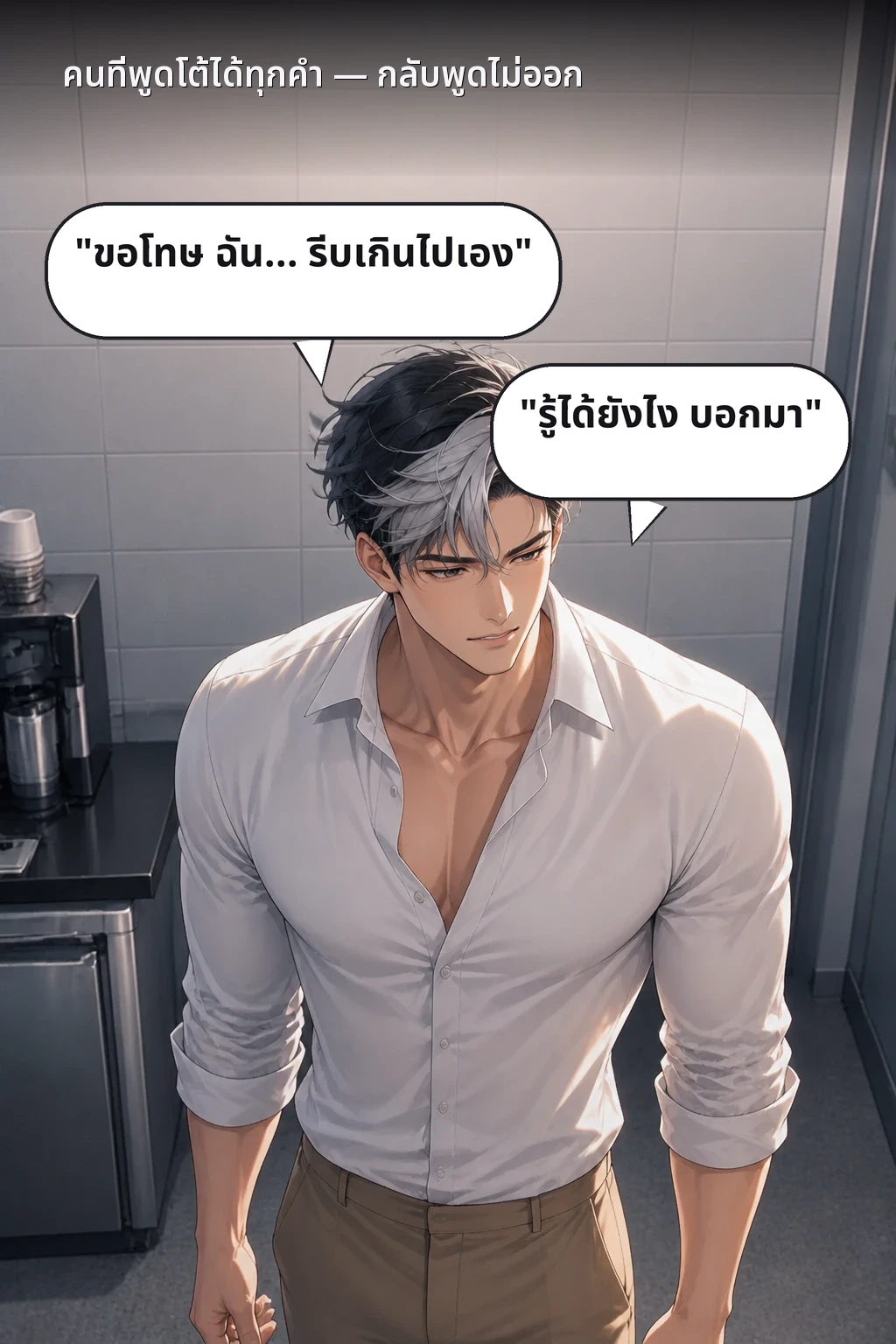 คนที่พูดโต้ได้ทุกคำ — กลับพูดไม่ออก "ขอโทษ ฉัน… รีบเกินไปเอง" "รู้ได้ยังไง บอกมา"