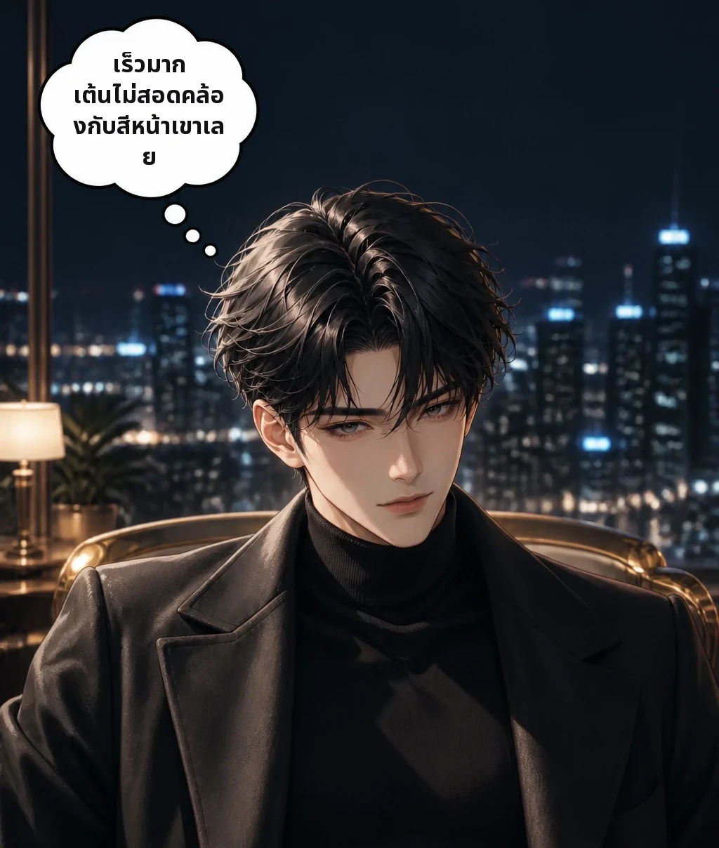 เร็วมาก เต้นไม่สอดคล้องกับสีหน้าเขาเลย